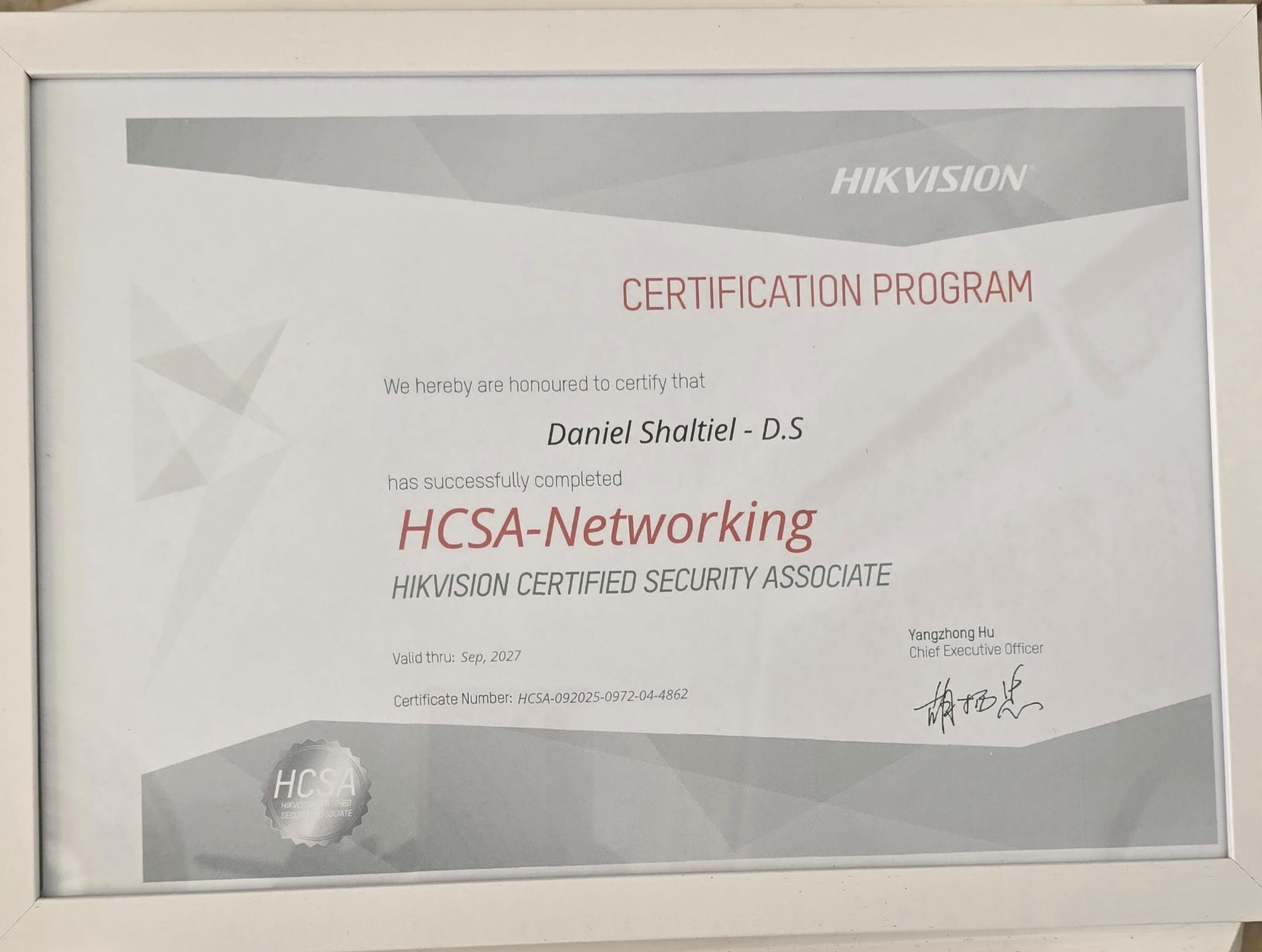 תעודת הסמכה 2